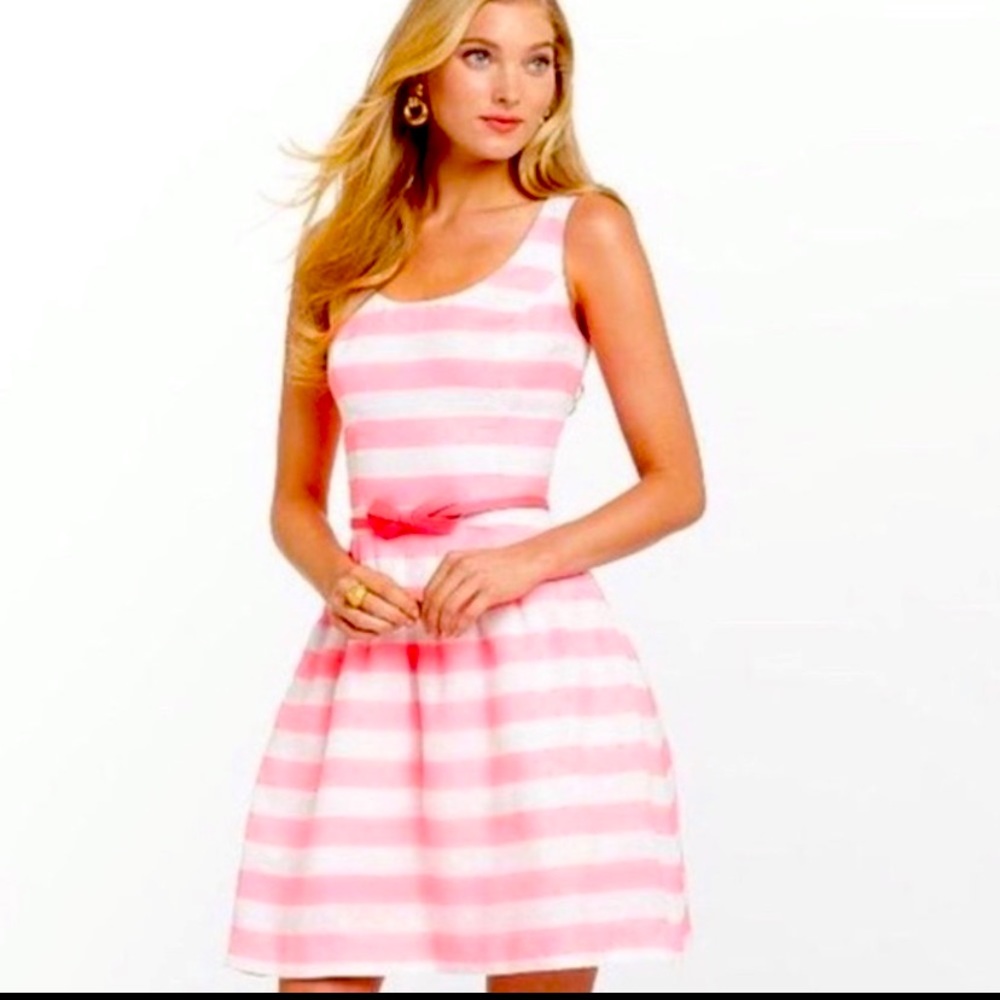 Lily Pulitzer hot pink awning dress